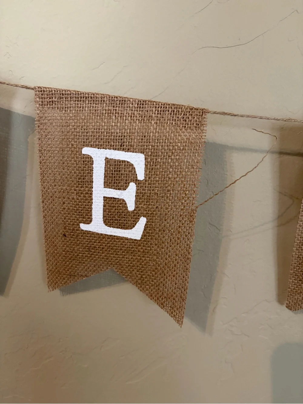 Rustic “He or She” Burlap Gender Reveal Banner